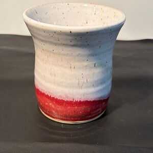 New Handcrafted Pottery Pot, Cup etc - Red and White